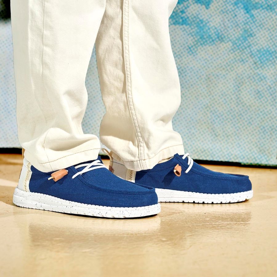 Wally Craft Linen - White/Sargasso Blue