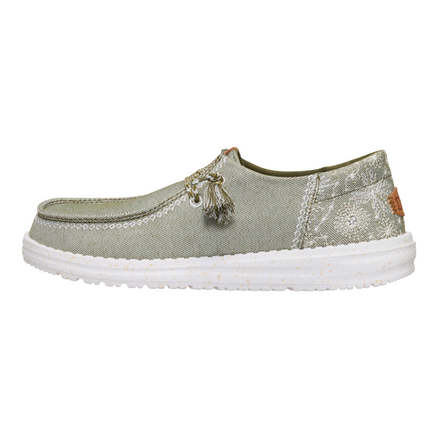 Wendy Funk Embroidered Floral - Olive
