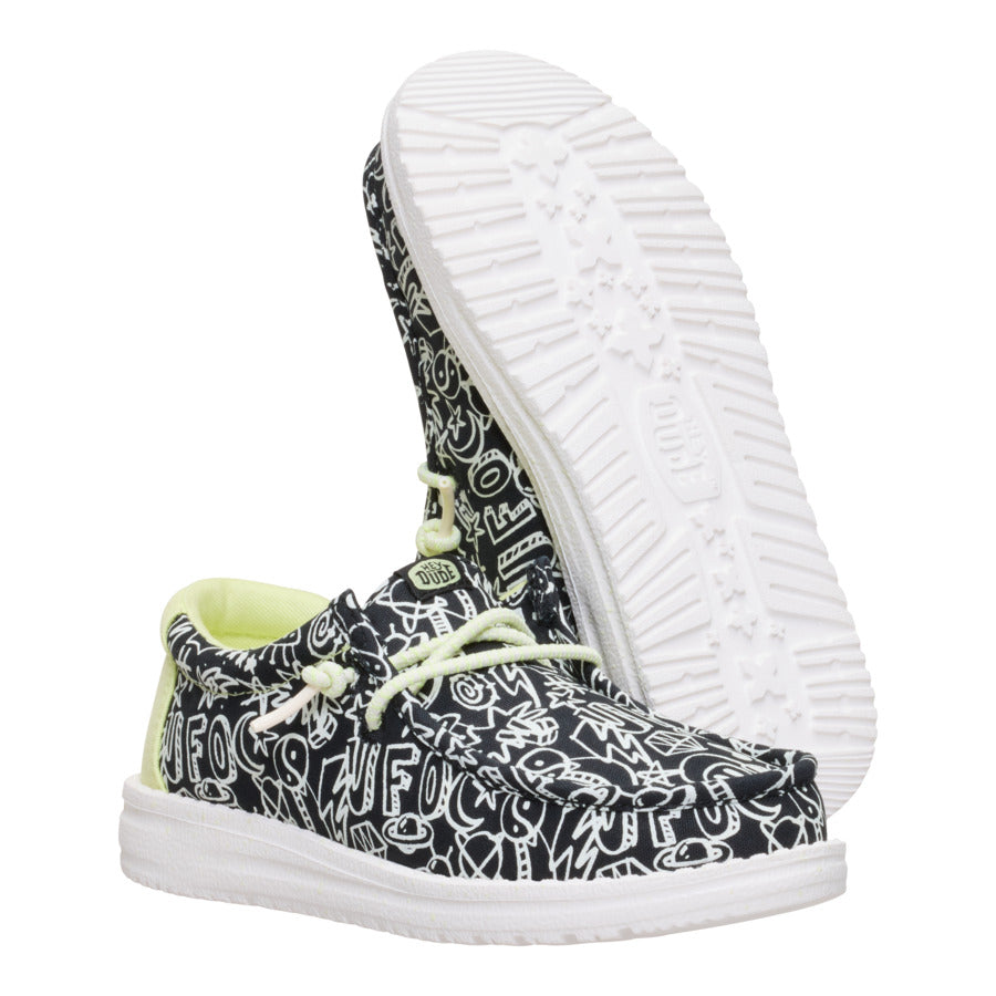 Wally Youth Space Glow - Black/White